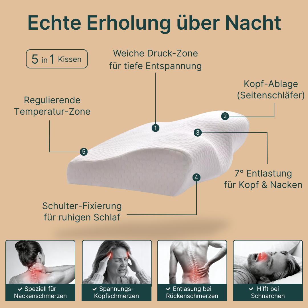 Dreamtex® - Ergonomisches Nackenkissen